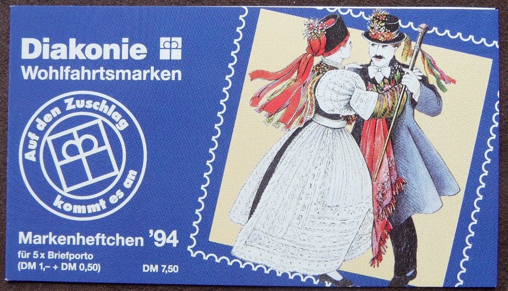 Postzegelboekje Duitsland – Diakonie hulpverlening 1994 DB, Postzegels en Munten, Ophalen of Verzenden, 1990 tot heden, Postfris
