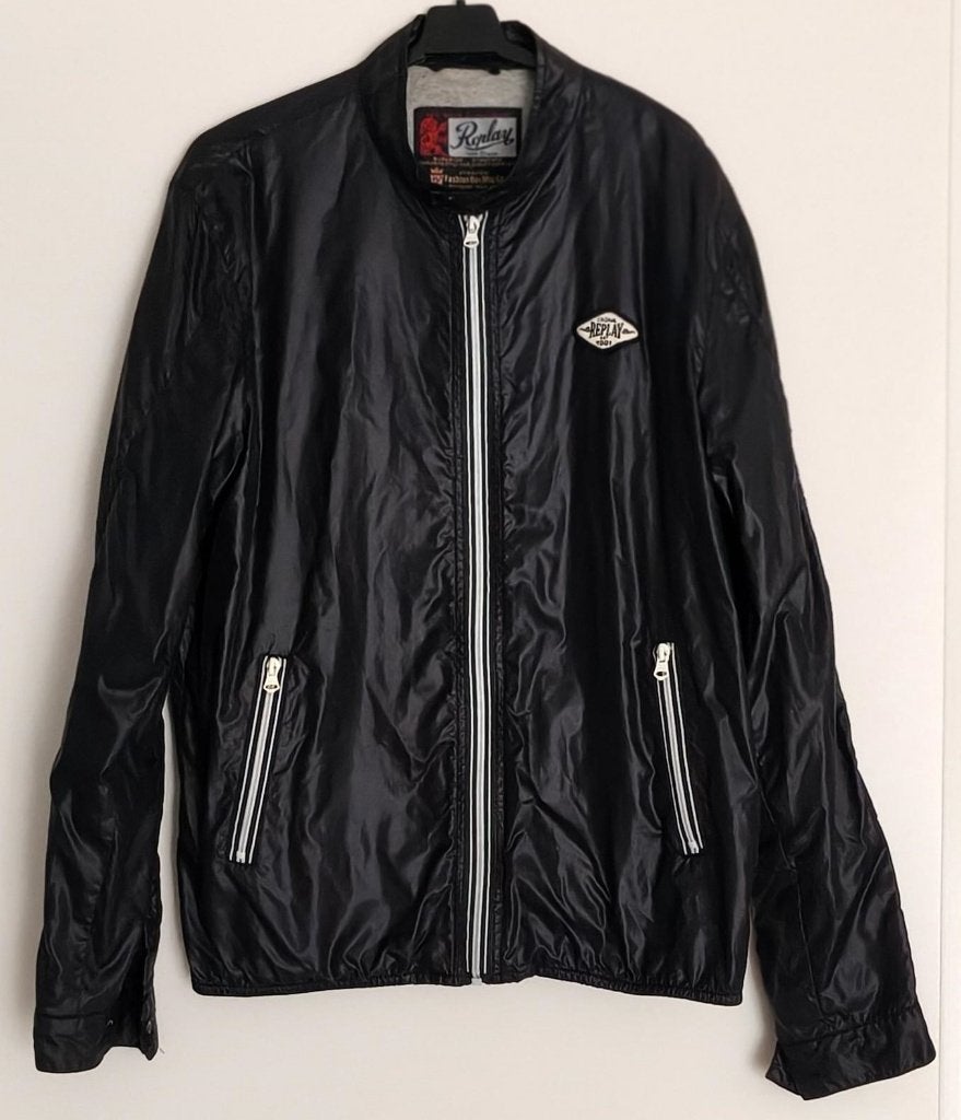 Replay Heren Jas Zwart, Kleding | Heren, Jassen | Zomer, Maat 52/54 (L), Zwart, Ophalen of Verzenden, Zo goed als nieuw