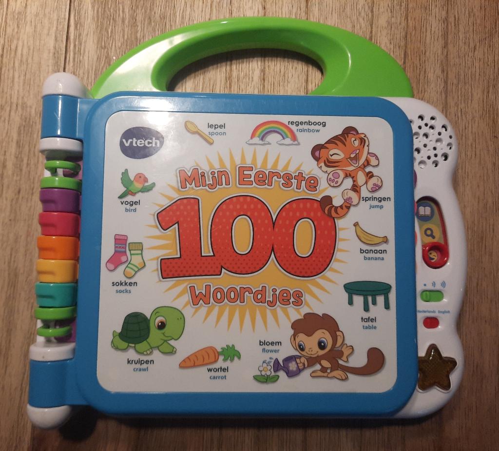 Vtech mijn 100 eerste woordjes boek, Kinderen en Baby's, Speelgoed | Vtech, Ophalen, Zo goed als nieuw, 6 maanden tot 2 jaar