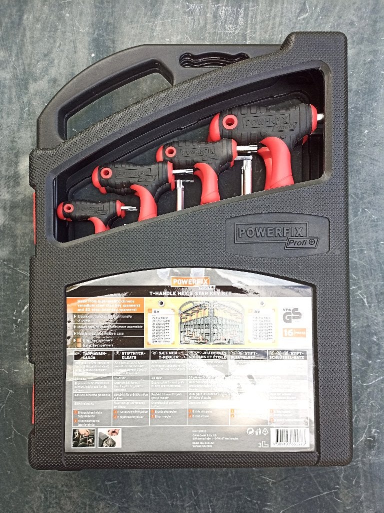 Nieuw POWERFIX T-greep inbussleutel en Torx sleutelset, Ophalen, Nieuw, Inbusset