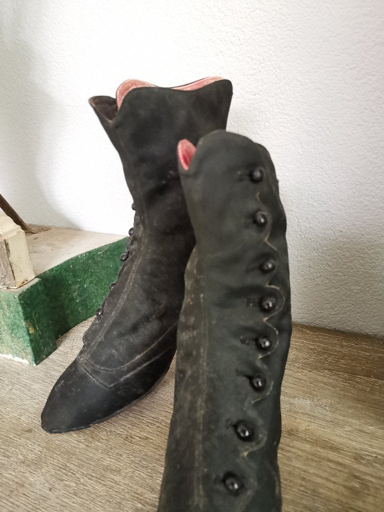 antieke VICTORIAANSE dames KNOOP LAARSJES 1860/1870, Ophalen of Verzenden, Dames