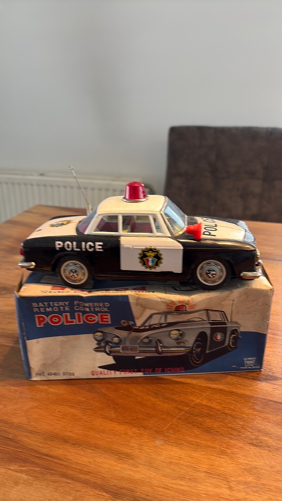 Blikken ichiko police karmann ghia volkswagen, Antiek en Kunst, Ophalen of Verzenden