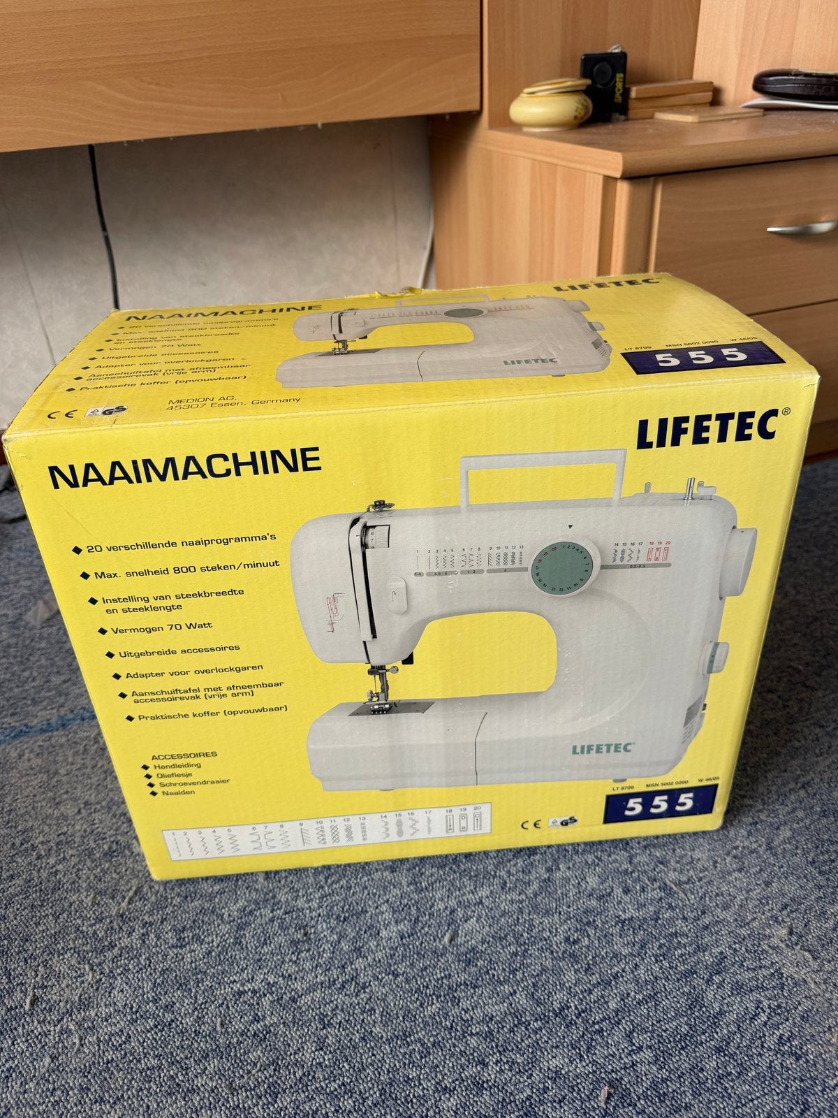 LIFETEC Naaimachine 555 - Nieuw in doos, Ophalen, Nieuw, Naaimachine, Overige merken