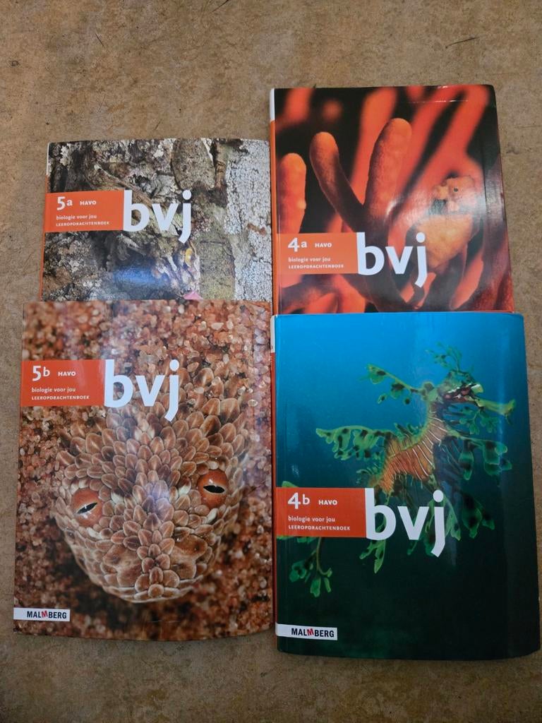 Biologie voor jou HAVO 4 & 5 (4 boeken) BVJ compleet, Ophalen of Verzenden, Gelezen, HBO, Malmberg