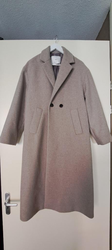Dames Mantel Jas, Kleding | Dames, Mango, Beige, Ophalen of Verzenden, Zo goed als nieuw