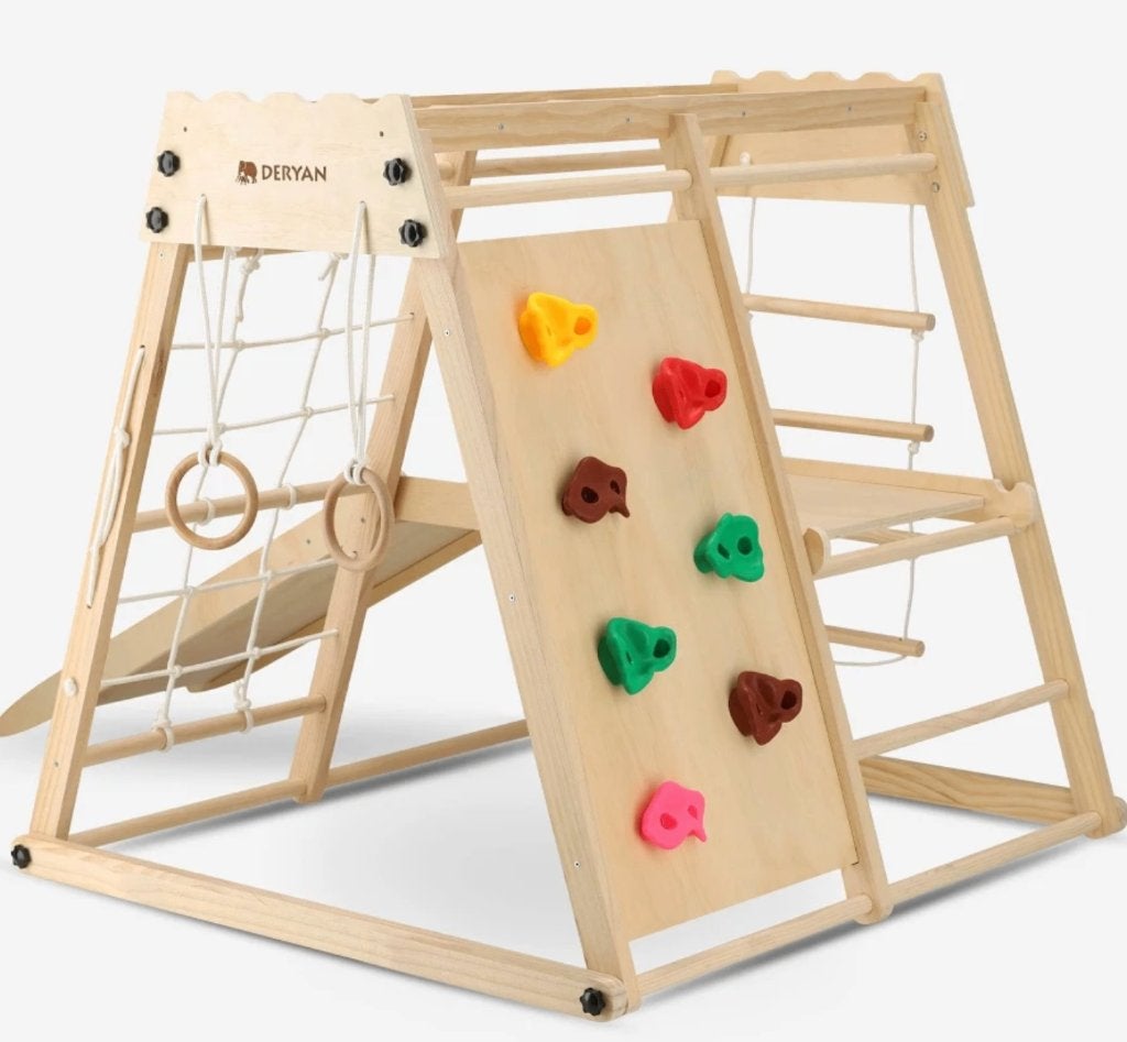 DERYAN Luxe Houten Speelklimrek met Glijbaan & Klimwand, Nieuw, Ophalen of Verzenden, Marithaime 8 6662 WD Elst Nederland, DERYAN B.V.