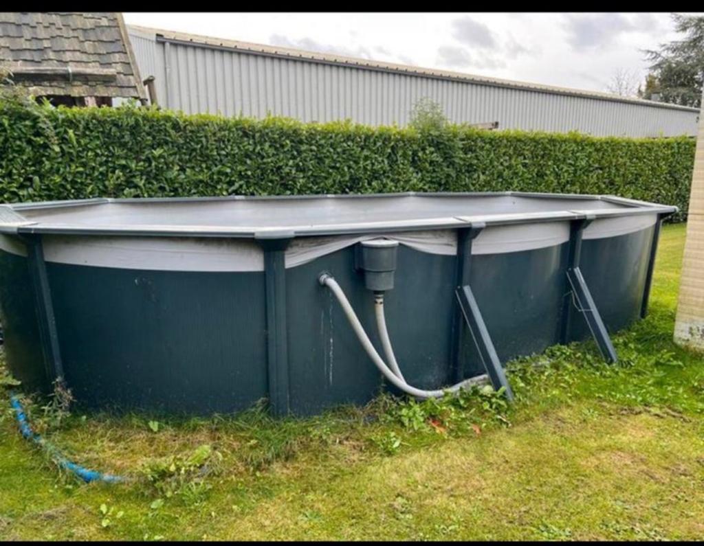 Stalen zwembad, inbouw- opbouw Moet nu weg!!, Tuin en Terras, Zwembaden, Ophalen, Gebruikt, 200 tot 300 cm, 80 tot 120 cm