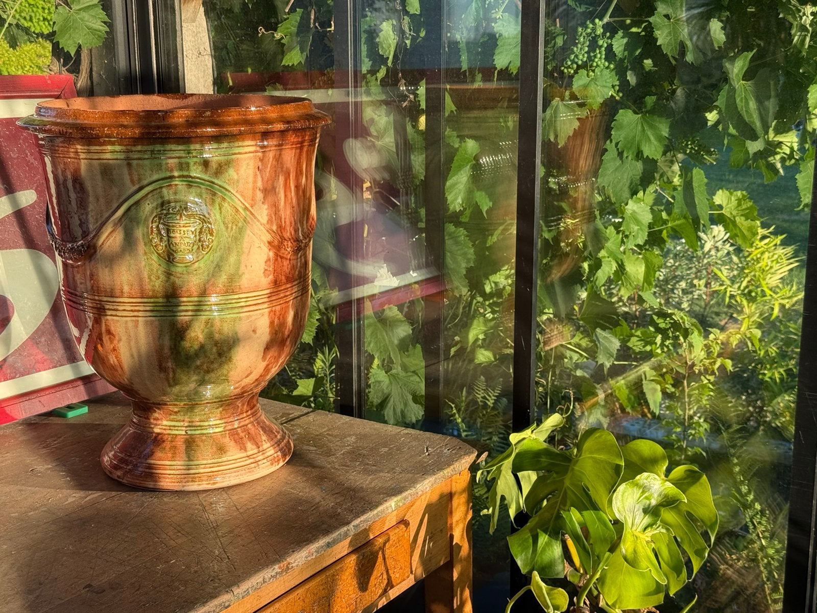 Anduze pot Frankrijk - Perfecte staat, 58 cm hoog, Tuin en Terras, Bloempotten, Zo goed als nieuw, Terracotta, Binnen, 40 tot 70 cm