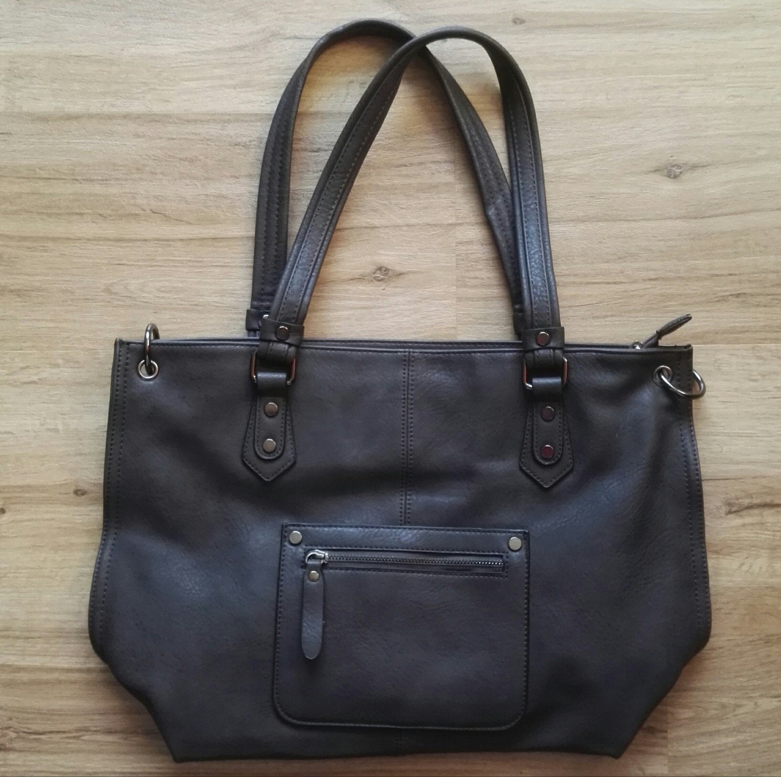 mooie bruine tas, shopper - lederlook, Sieraden, Tassen en Uiterlijk, Tassen | Damestassen, Ophalen of Verzenden, Nieuw, Bruin