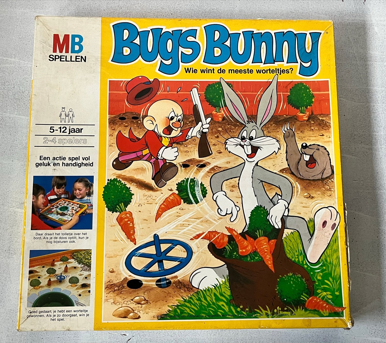 Bugs Bunny Bordspel - Wie wint de meeste worteltjes?, Drie of vier spelers, Ophalen of Verzenden, Gebruikt