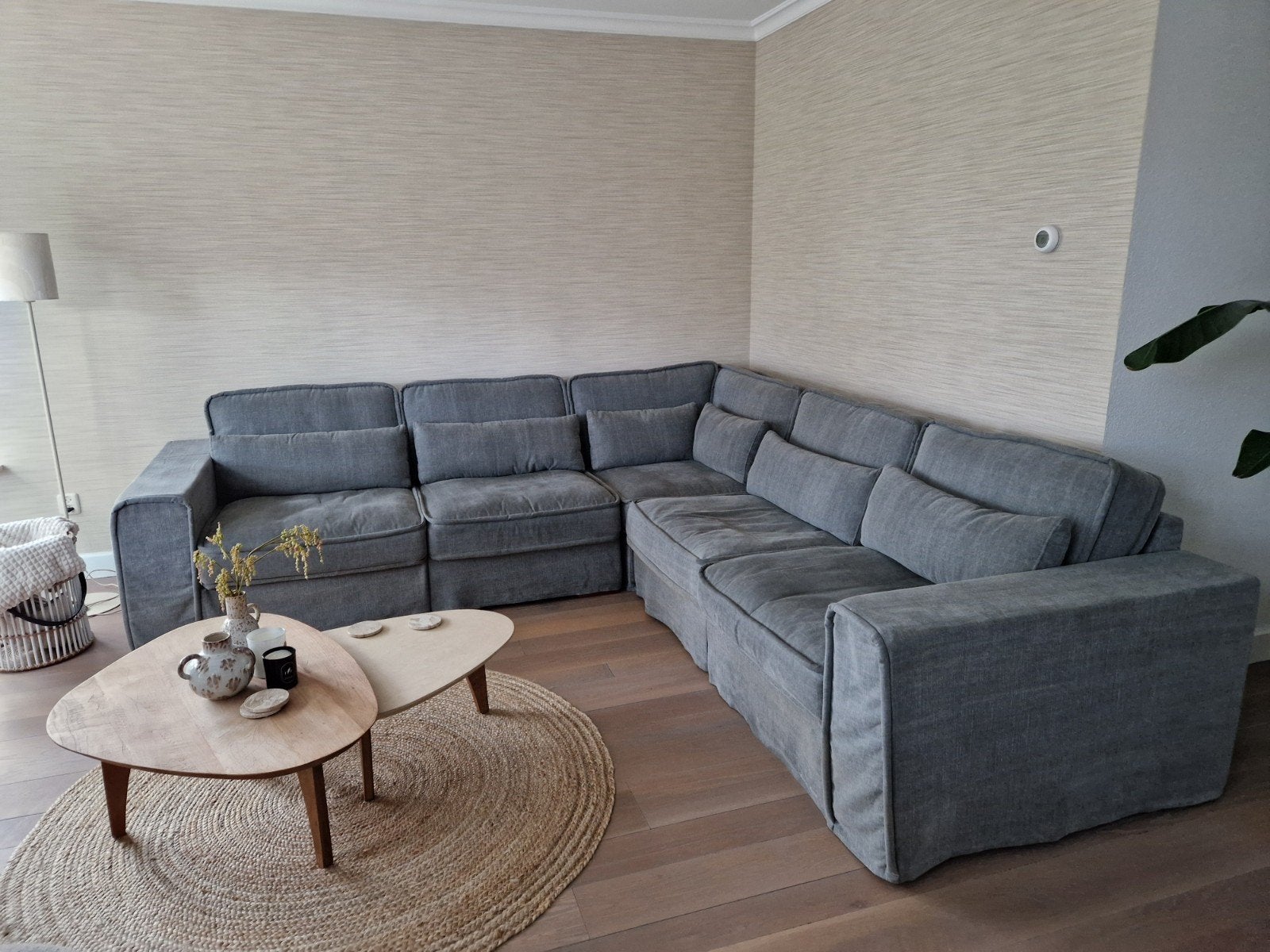 Rivièra Maison hoekbank met losse elementen, Ophalen, Zo goed als nieuw, Stof, Landelijk
