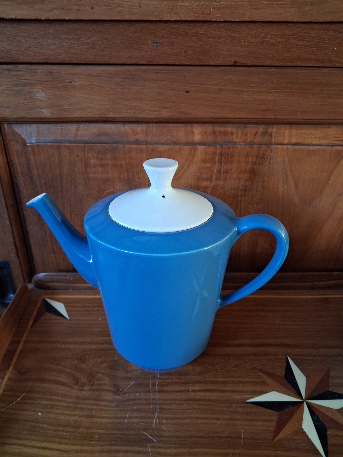 fris edam koffiepot, Theepot/fluitketel, Blauw, Ophalen of Verzenden, Zo goed als nieuw