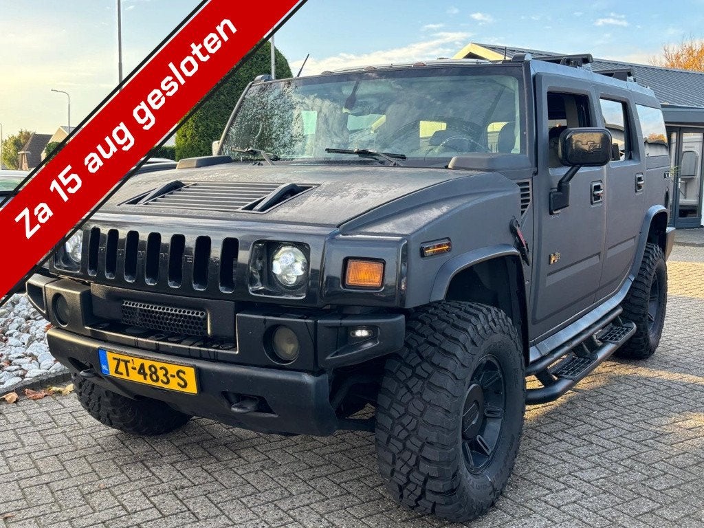 Hummer H2 6.0 V8 2003 Youngtimer Schuifdak Benzine, Automaat, Gebruikt, 8 cilinders, 330 pk