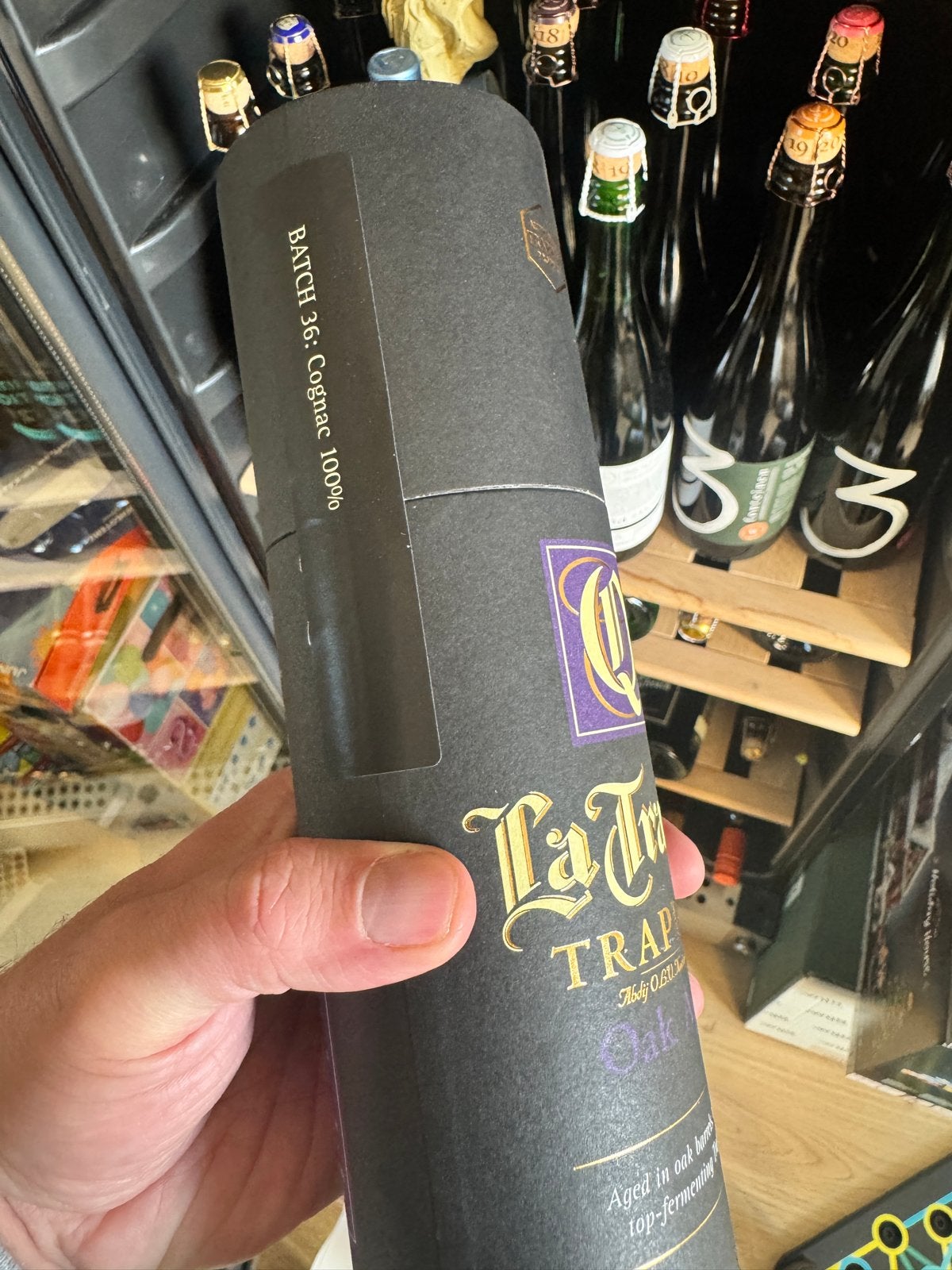 La trappe oak aged batch 36, Ophalen of Verzenden, Zo goed als nieuw, Flesje(s), La Trappe