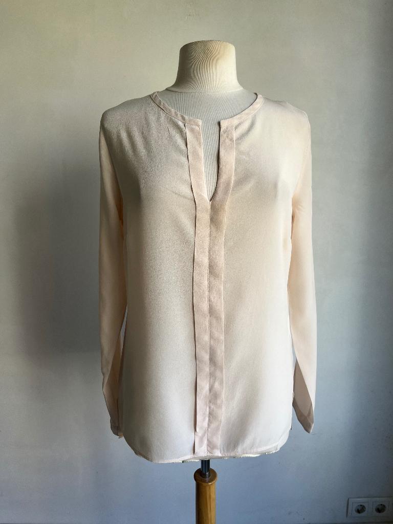 vanilia blouse zijde beige maat 38, Maat 38/40 (M), Verzenden, Vanilia, Beige