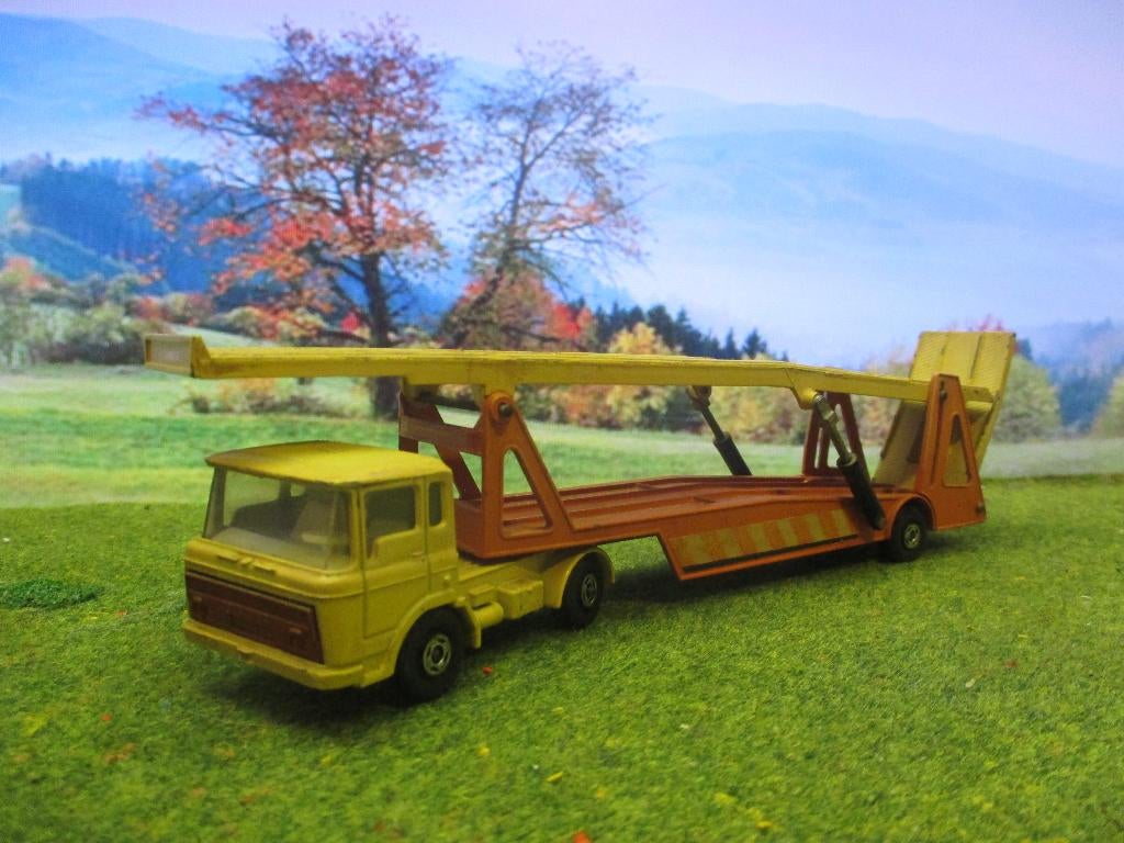 1/66 Daf 2600 Car Transporter Matchbox King Size No.11, Ophalen of Verzenden, Gebruikt, Bus of Vrachtwagen