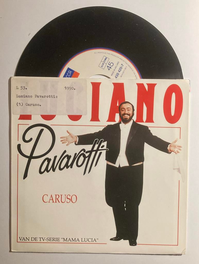 Vinyl single Pavarotti - Caruso, Cd's en Dvd's, Vinyl Singles, Gebruikt, Klassiek, 7 inch, Single