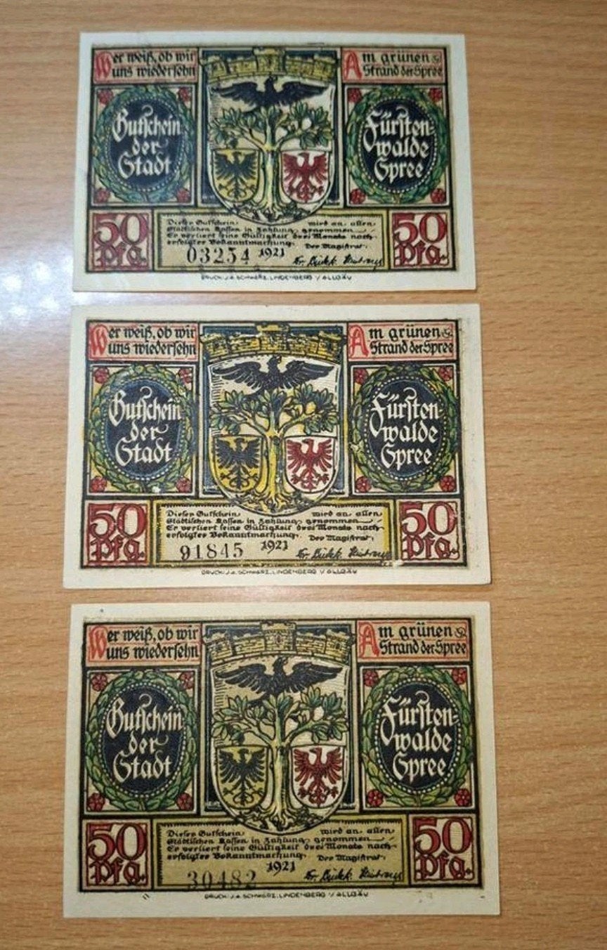 Duits Notgeld Fürstenwalde Noodgeld, Ophalen of Verzenden, Duitsland