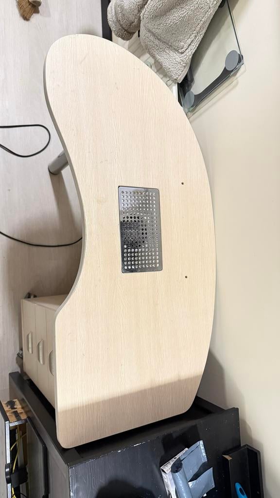 Nageltafel met afzuiging en ladeblok, Huis en Inrichting, Bureaus, Ophalen of Verzenden, Met wielen, Gebruikt