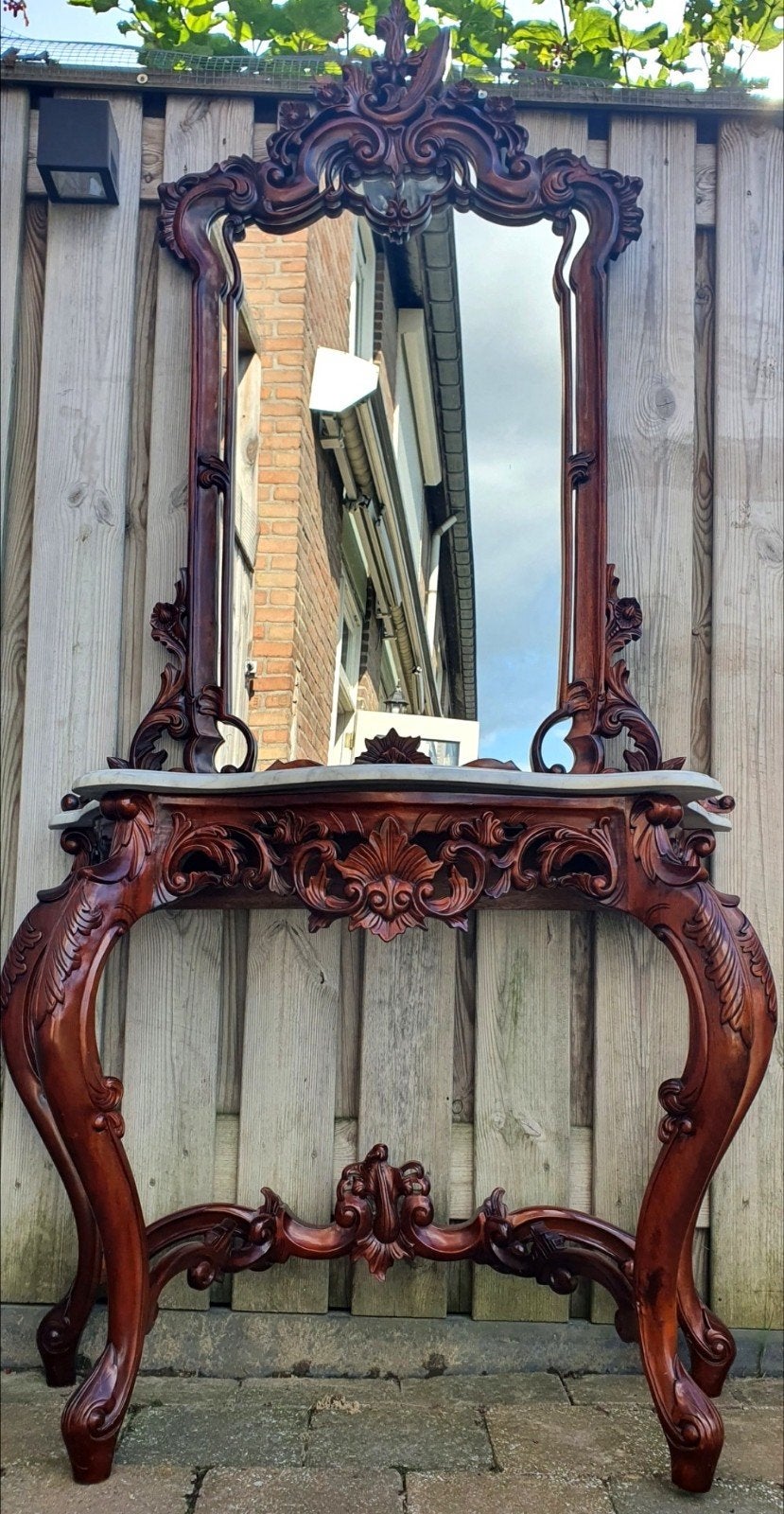 Prachtige klassieke/barokke spiegel en console