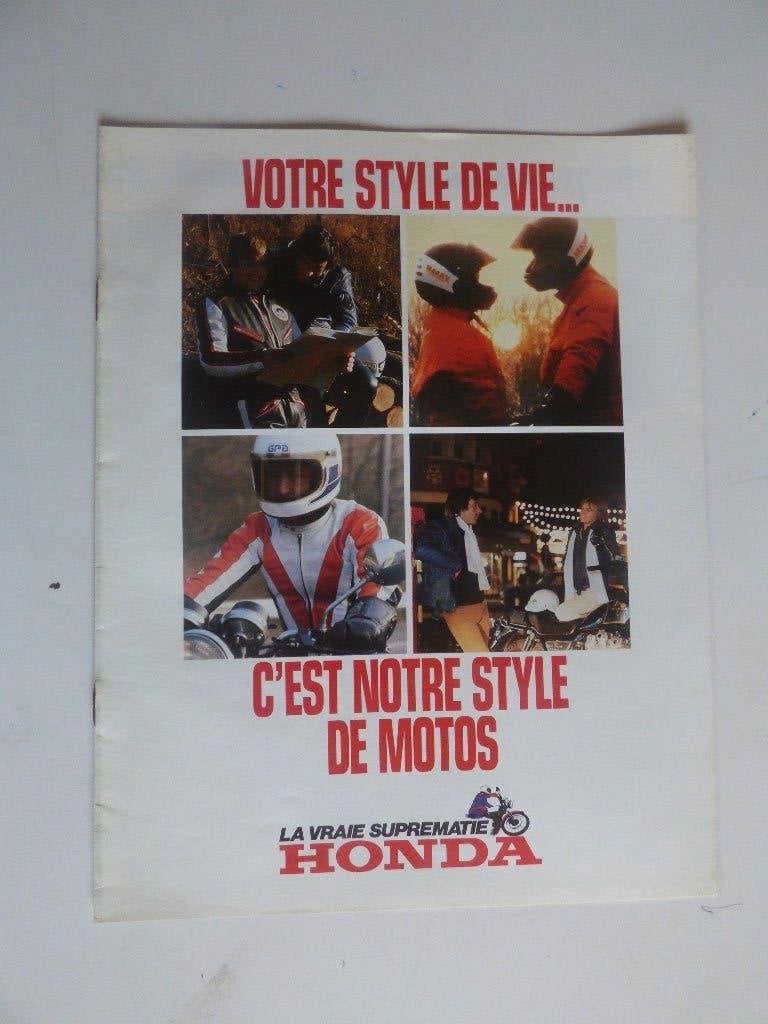 HONDA MOTORFIETSEN GAMMA 1981 FOLDER, Motoren, Ophalen of Verzenden, Honda