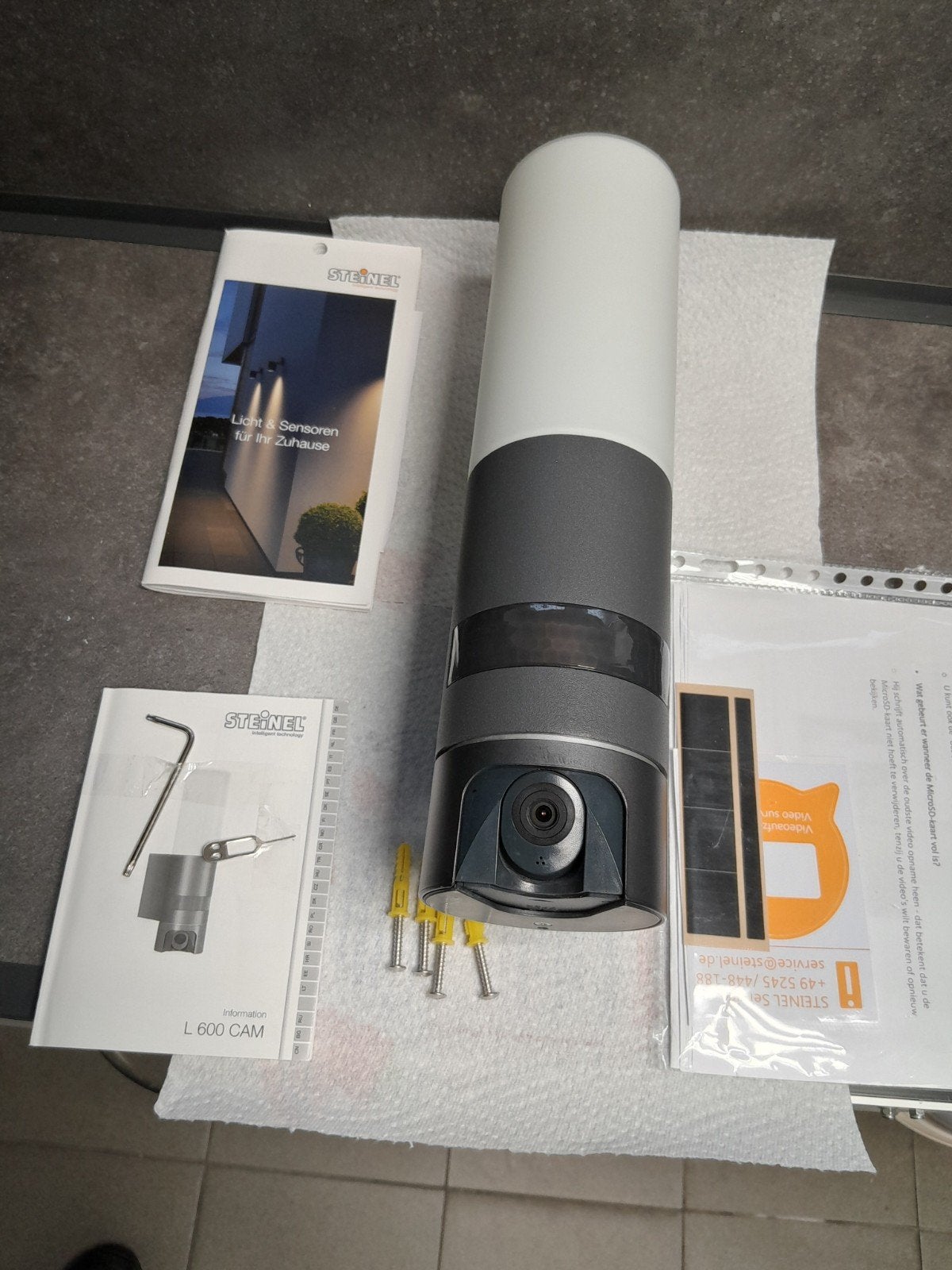 Steinel l 600 camligt compleet zgan zie alle foto,s, Grijs, LED, Ophalen of Verzenden, Zo goed als nieuw