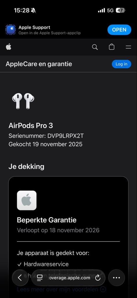 Apple AirPods Pro 3 - Met bon zo goed als nieuw, Audio, Tv en Foto, Koptelefoons, Ophalen of Verzenden, Zo goed als nieuw, Overige merken