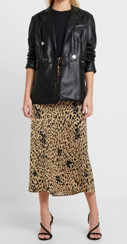 Fabienne Chapot maxi-rok - beige/zwart 42, Beige, Maat 42/44 (L), Ophalen of Verzenden, Zo goed als nieuw