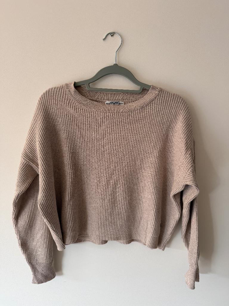 LOVE2WAIT trui cropped zandkleur (one size), Kleding | Dames, Positiekleding, Zo goed als nieuw, Trui of Vest, Maat 38/40 (M)