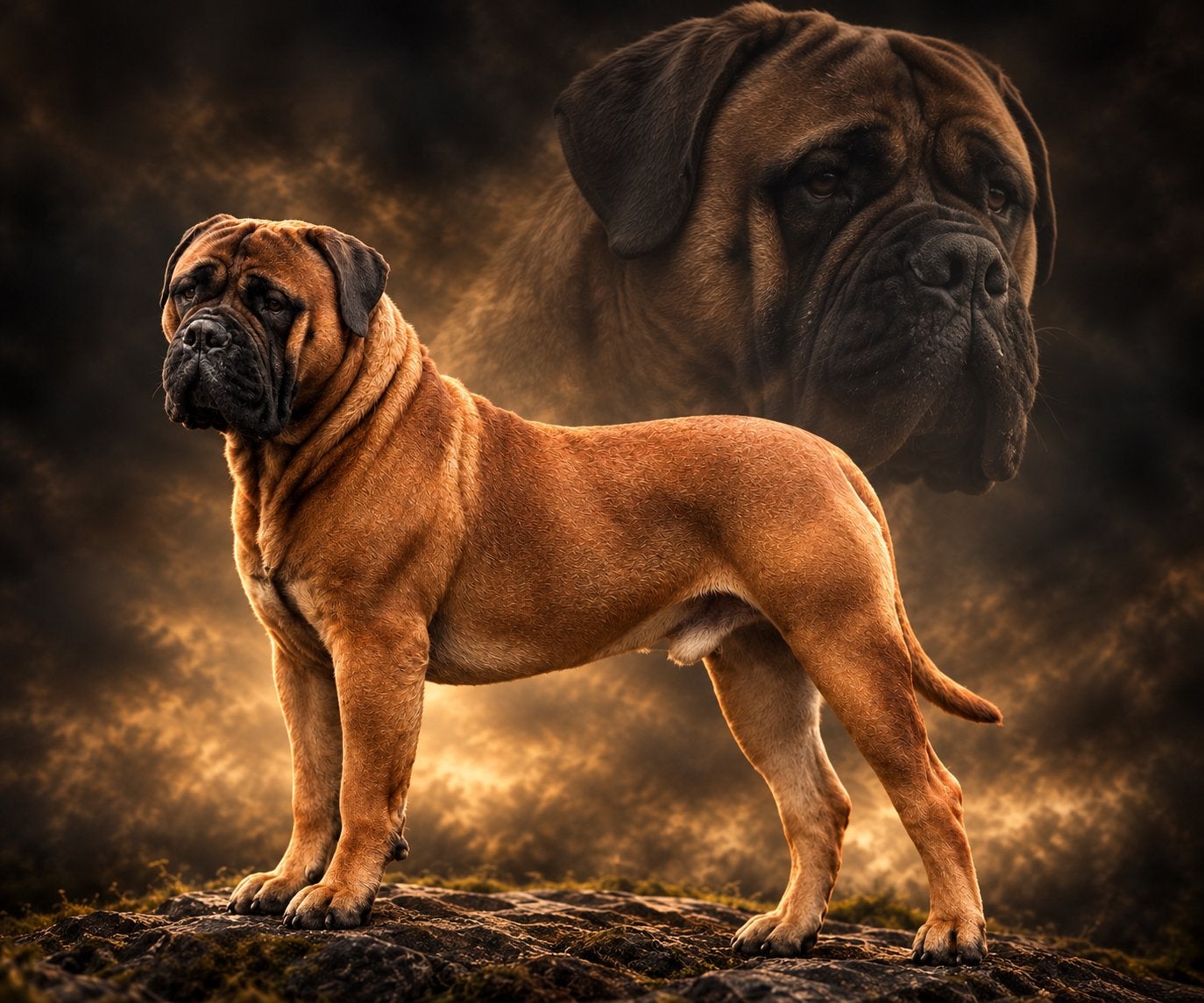 Bullmastiff dekreu, Dieren en Toebehoren, Reu, 1 tot 2 jaar, Parvo, Eén hond