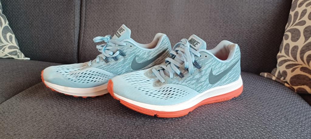 Nike hardloopschoenen maat 42 - lichtblauw/oranje, Ophalen, Blauw, Sportschoenen, Nike