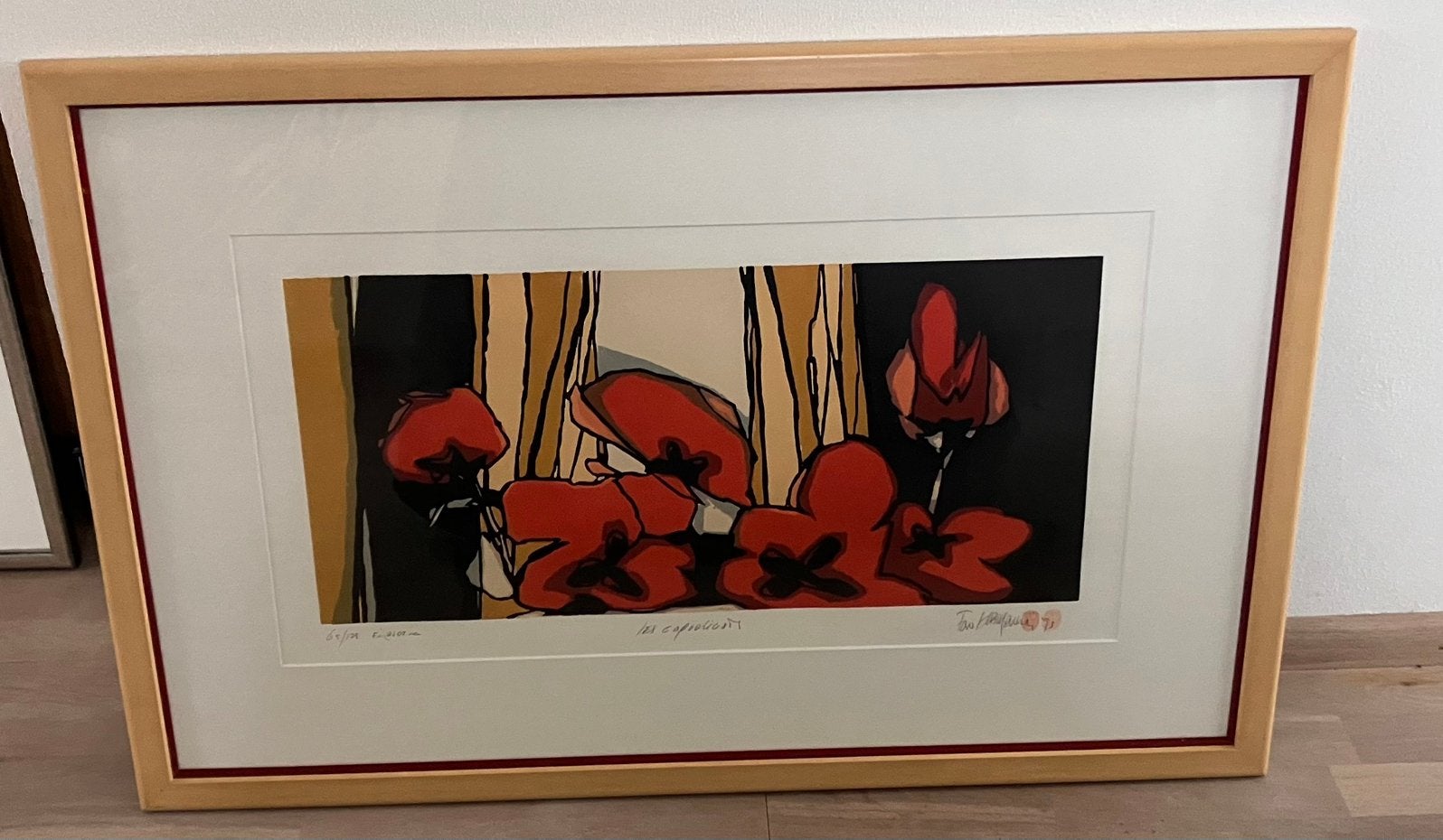 Fon Klement houtsnede; Les coquelicots, Ophalen