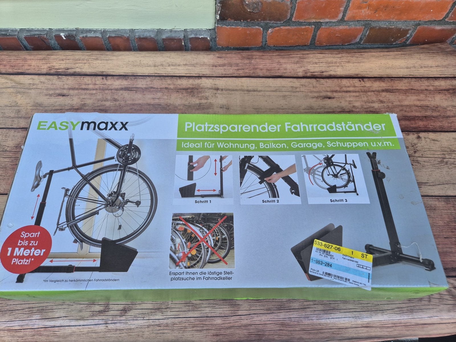EASYmaxx Ruimtebesparende Fietsstandaard, Ophalen, Nieuw