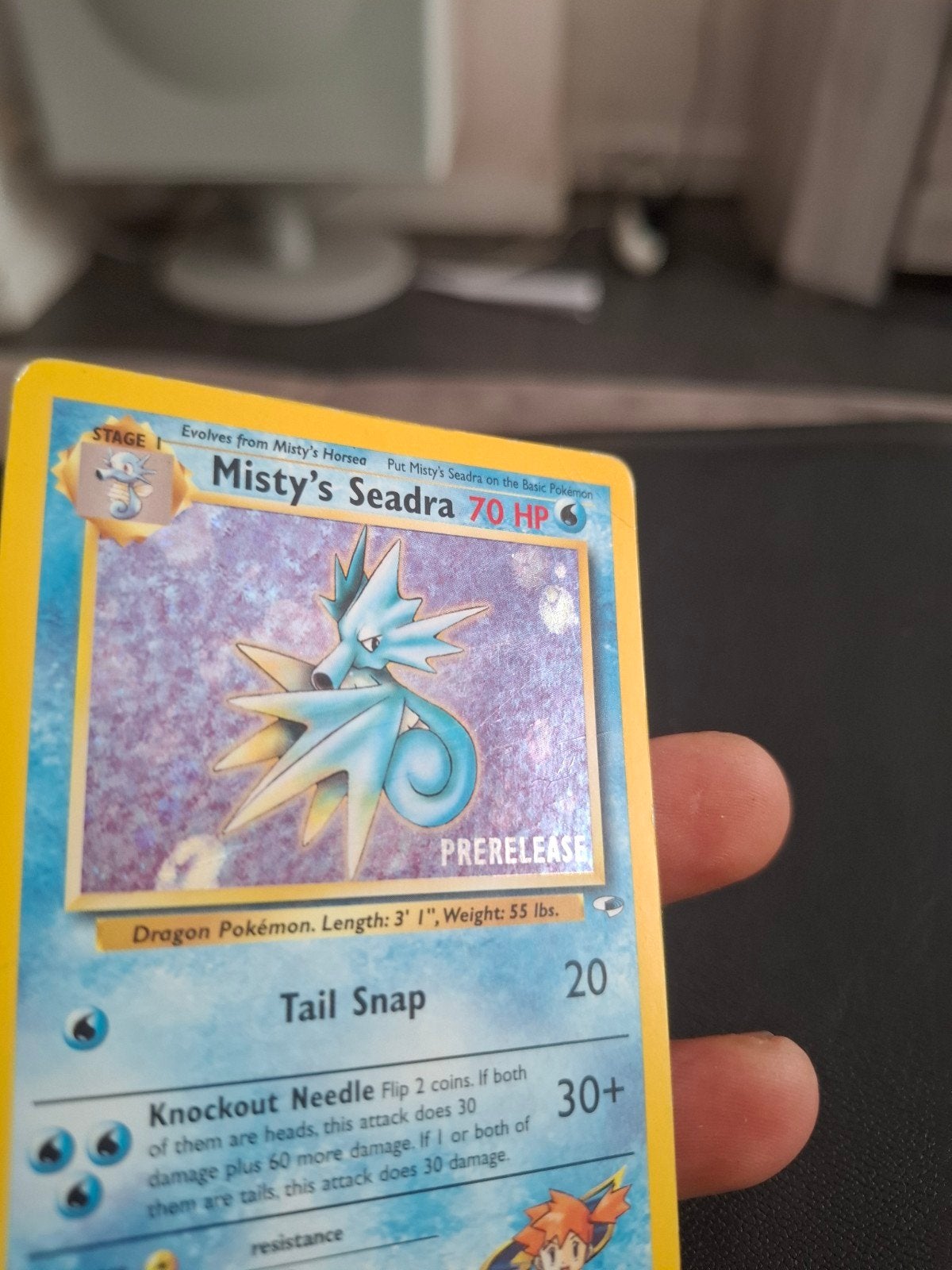 Misty's Seadra Prerelease Pokémon Kaart (9/132), Ophalen of Verzenden, Gebruikt, Losse kaart