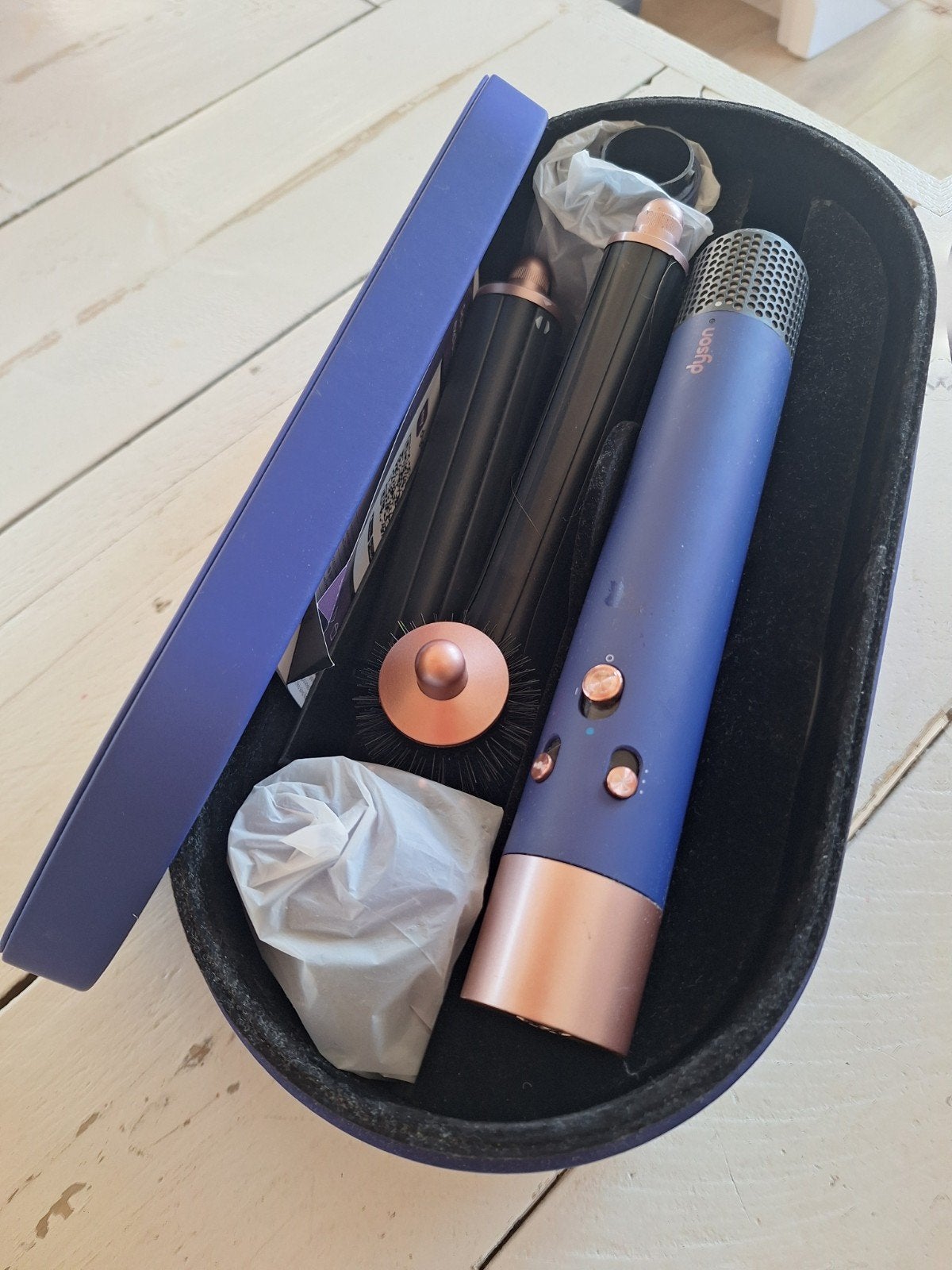 Dyson Airwrap Complete Styler long- Blauw, Ophalen, Zo goed als nieuw, Haarverzorging