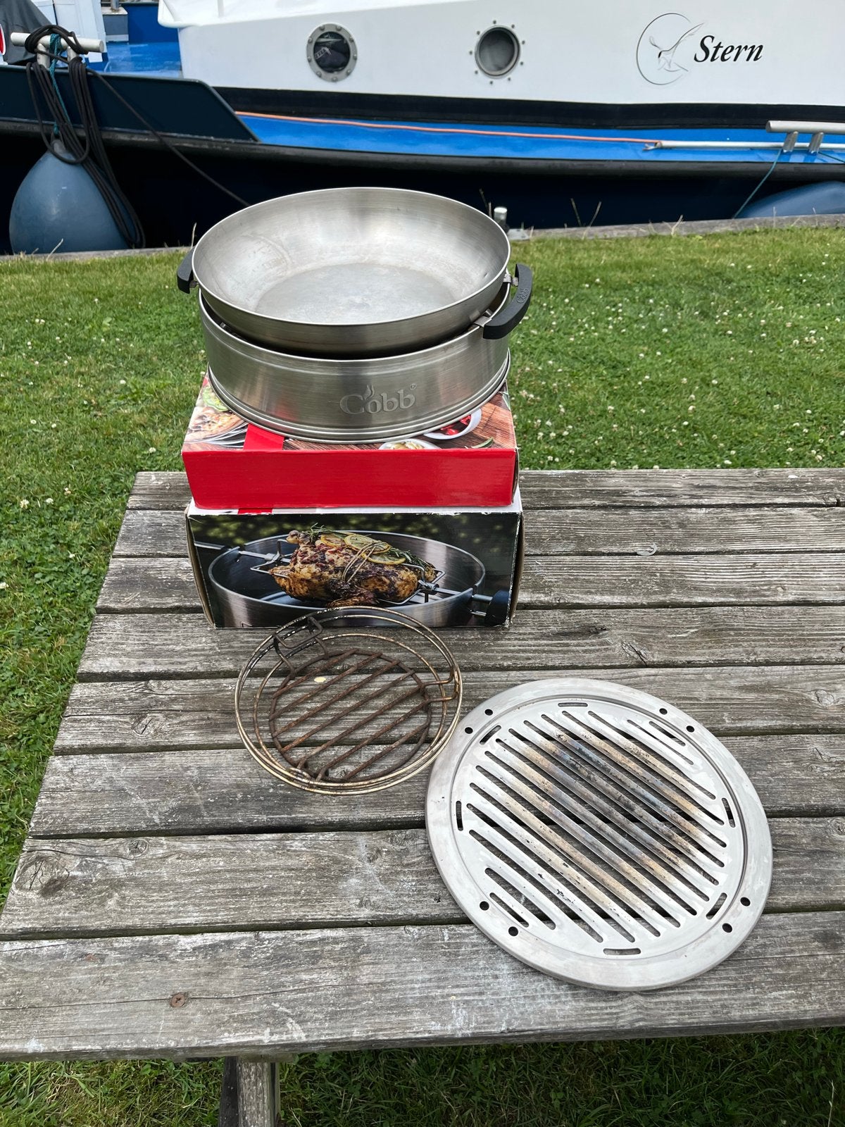 Cobb accessoires: Rotisserie, Pizzasteen, Wok en meer!, Ophalen, Gebruikt