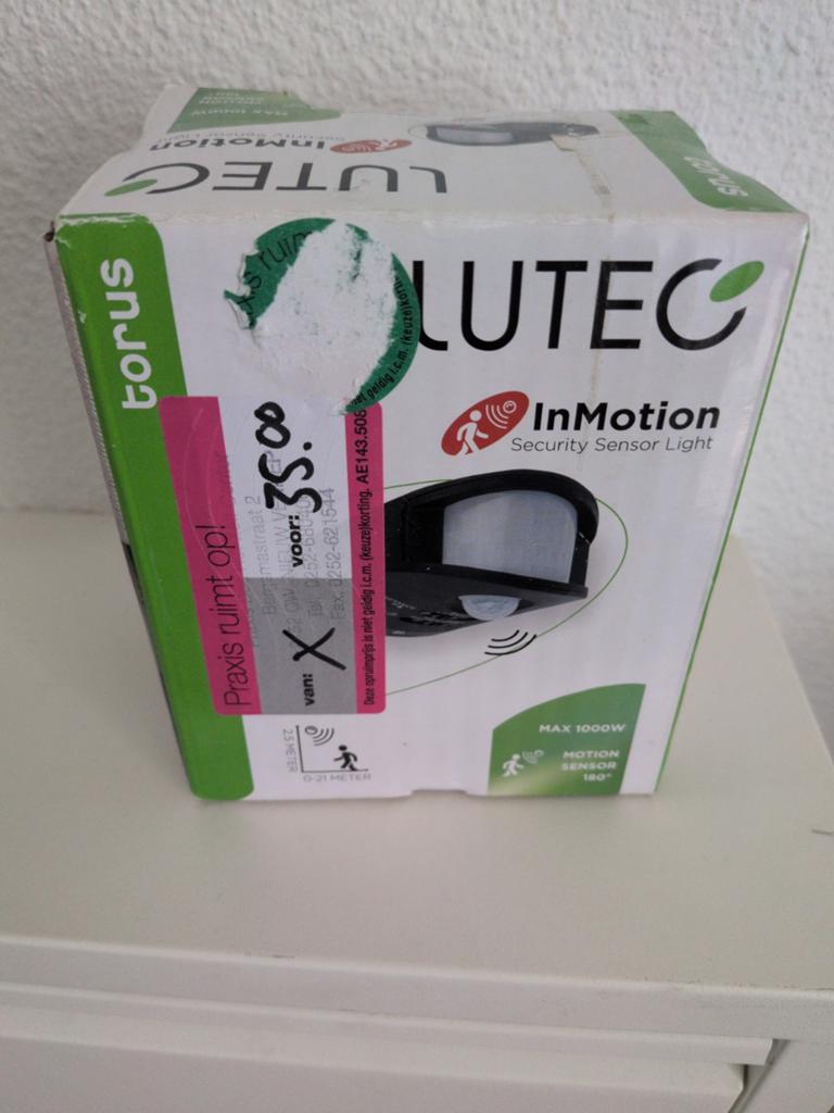 Lutec InMotion Beveiligingssensorlamp - Nieuw in doos, Ophalen of Verzenden, Nieuw, Overige typen