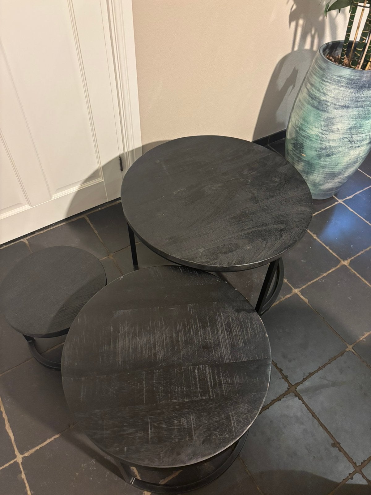 Salontafels, Minder dan 55 cm, Rond, Zo goed als nieuw, Ophalen