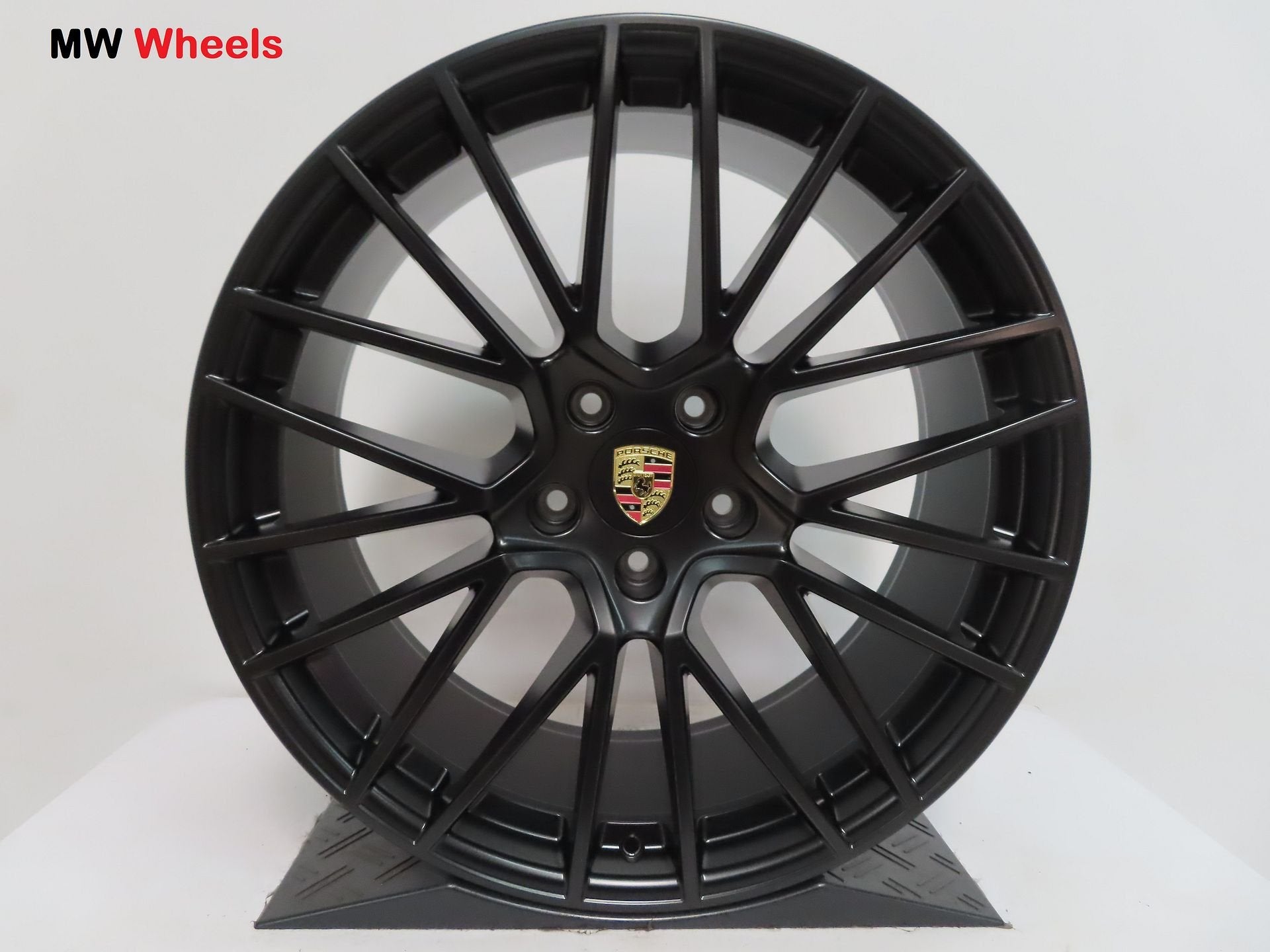 Porsche 22 inch velgen Cayenne Coupe RS spyder satin zwart, Gebruikt, Velg(en), -, -