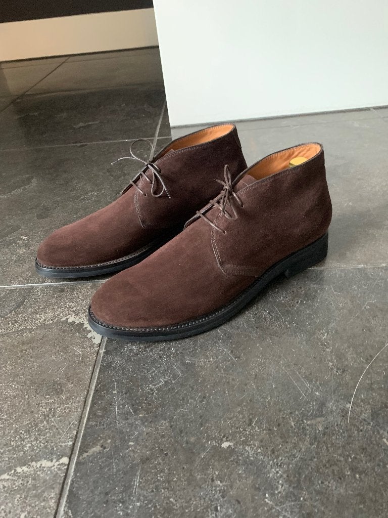 Silvano Sassetti handgemaakte suède boots bruin 43,5, Bruin, Boots, Ophalen of Verzenden, Zo goed als nieuw