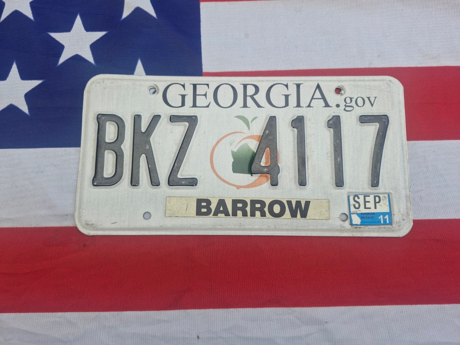 Kentekenplaat Georgia USA Nummerplaat nummerbord License VS, Ophalen of Verzenden, Gebruikt, Auto's