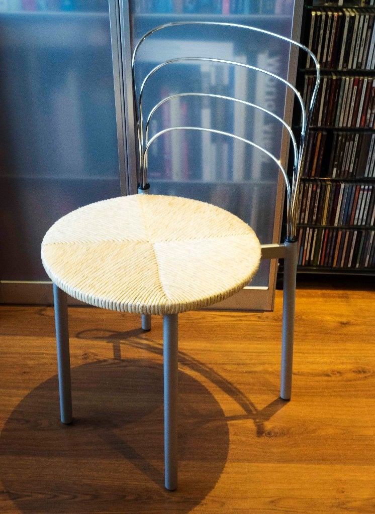 Delfina chroom/riet | design Giuseppe Raimondi | Tetide, Ophalen, Overige materialen, Gebruikt, Overige kleuren