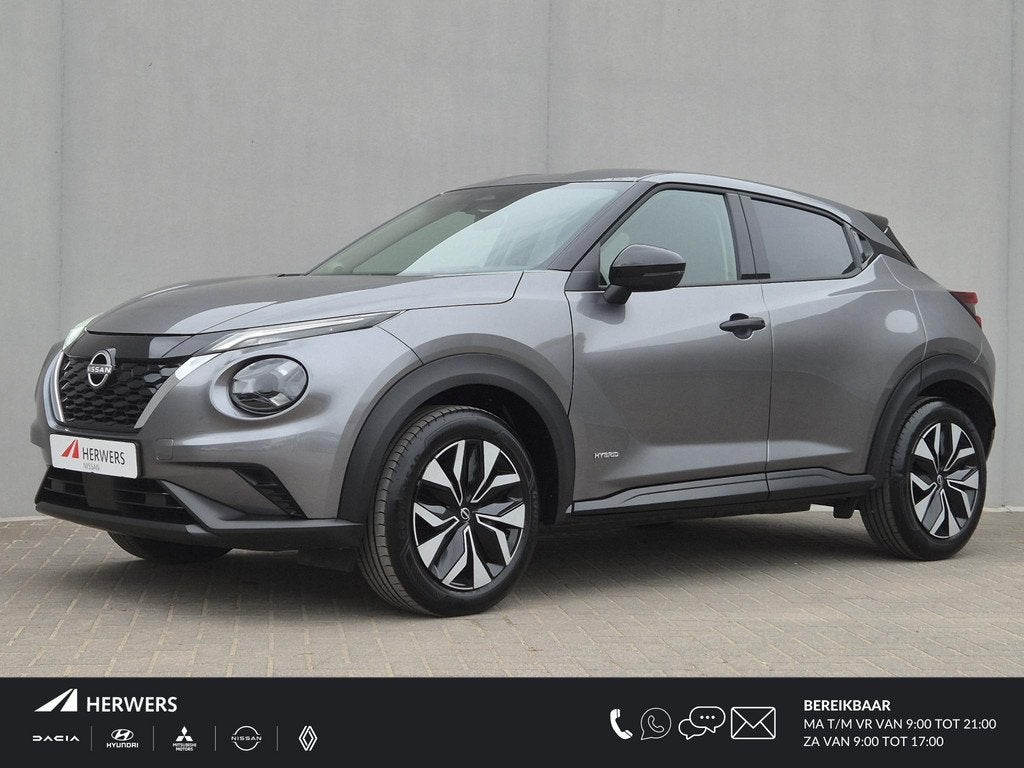 Nissan Juke 1.6 Hybrid N-Connecta / Fabrieksgarantie tot 05-, Auto's, Nissan, Stof, Gebruikt, Bedrijf, Hybride Elektrisch/Benzine
