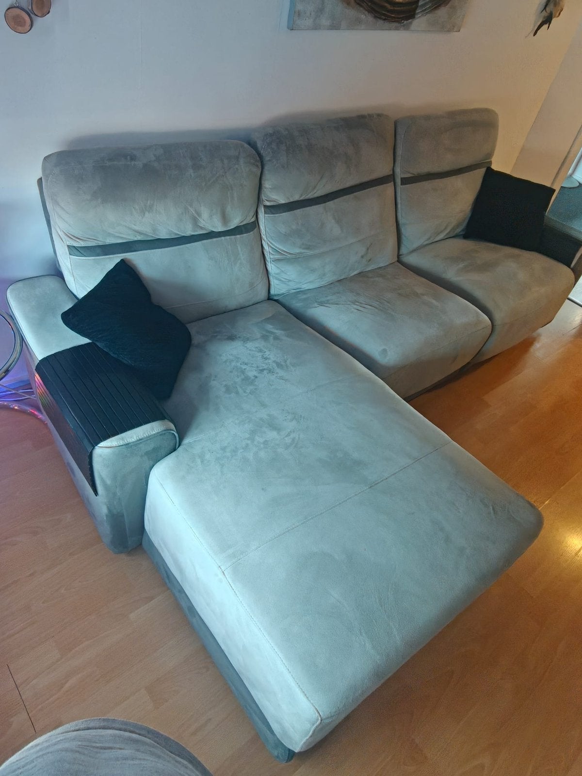 Hoekbank 280x80 hoogte 100 cm, Ophalen, Zo goed als nieuw, Vierpersoons of meer