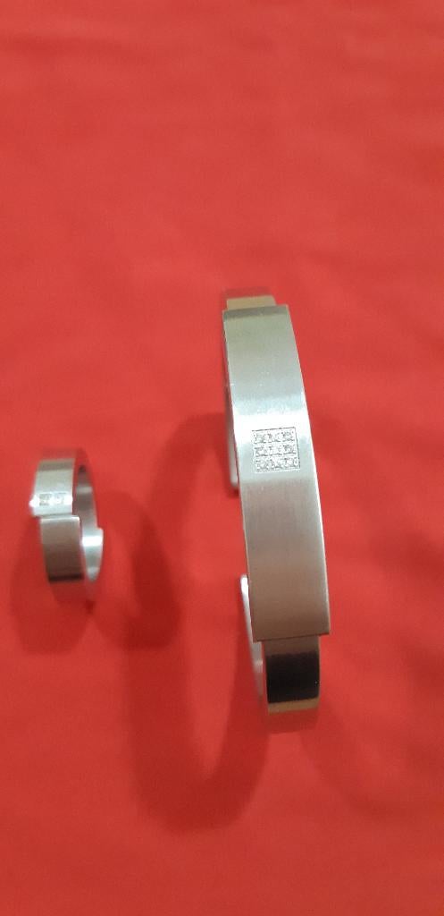 Xen armband en Xen ring, Ophalen of Verzenden, Gebruikt, Zilver, Overige materialen
