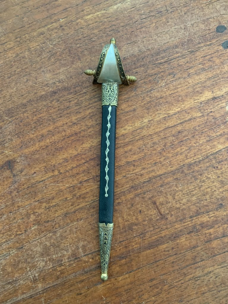 Mooie vintage Toledo briefopener met schede 18,5 cm – Spanje, Ophalen of Verzenden