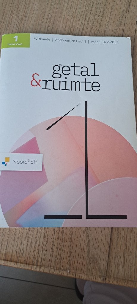 Wiskunde Getal & Ruimte Havo Vwo 1 Antwoorden deel 1, Boeken, Wiskunde A, HAVO, Ophalen of Verzenden, Zo goed als nieuw