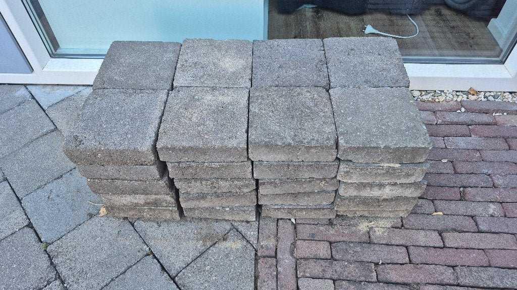 Tuintegels voor terras of pad, Ophalen, Overige materialen, Gebruikt, Minder dan 5 m²