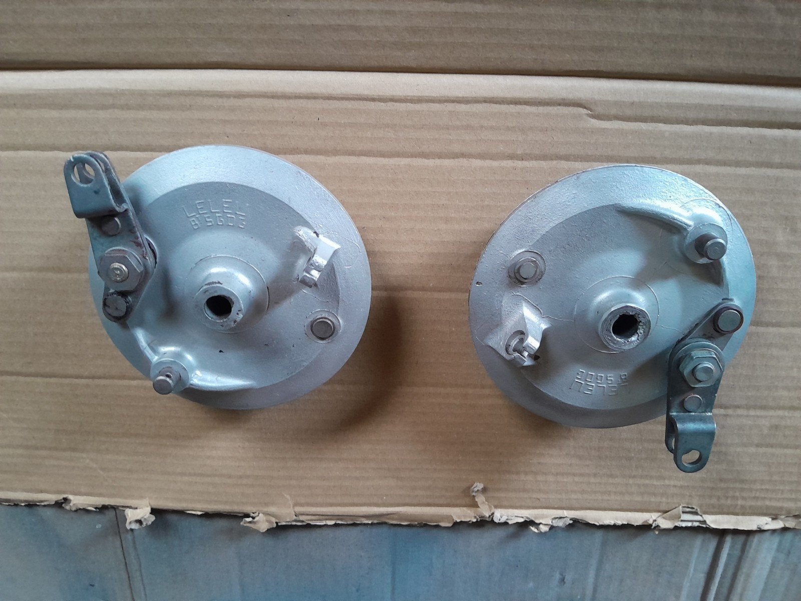 Leleu remklauwen met remvoering 140 mm, Ophalen of Verzenden, Gebruikt, Overige typen, Leleu