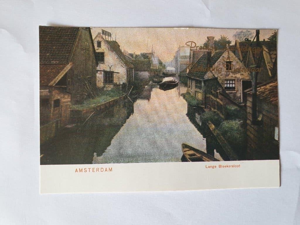 Ansichtkaart 1975 - Amsterdam 700 jaar - Lange Bleekersloot, Verzamelen, Ansichtkaarten | Nederland, Ophalen of Verzenden, 1960 tot 1980